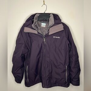 Columbia Women’s Dark Purple 3 in 1 Jacket Sz L